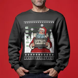 Men's Santa Jail Ugly Christmas Sweater