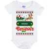 Believe Santa Sleigh Personalized Ugly Christmas Sweater For Baby 6 Months - variant image 1