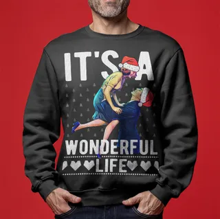 It's A Wonderful Life Men's Ugly Christmas Sweaters