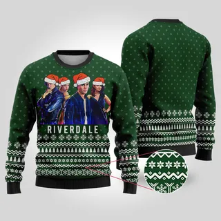 Riverdale Christmas Sweater Forest Green