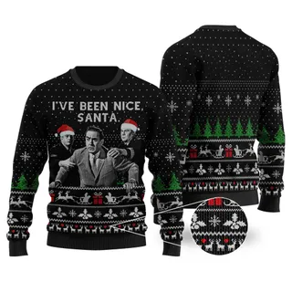 Witness For The Prosecution Ugly Christmas Sweater Black