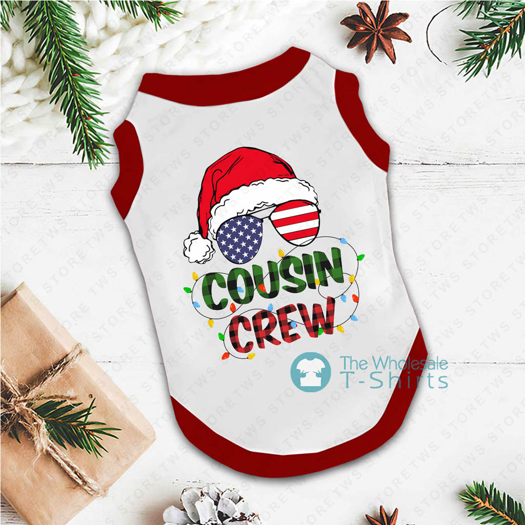 Santa Hat Sunglasses Cousin Crew Funny Christmas Pajamas