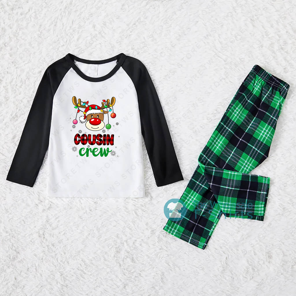Reindeer Cousin Crew Family Christmas Pajamas Sets