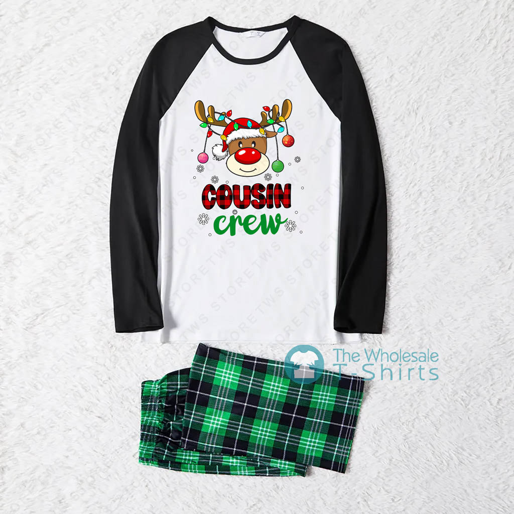 Reindeer Cousin Crew Family Christmas Pajamas Sets