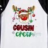 Reindeer Cousin Crew Family Christmas Pajamas Sets