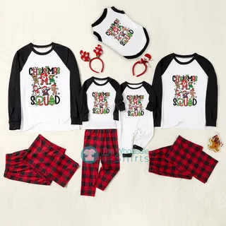 Unique Christmas Crew Plaid Family Christmas Pajamas