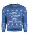 Bitch Calore Baskin Christmas Sweater Royal