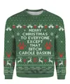 Bitch Calore Baskin Christmas Sweater Green