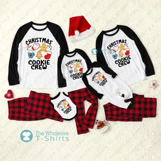 Merry Christmas Gingerbread Cookie Crew Matching Xmas Holiday PJs For Family Gifts