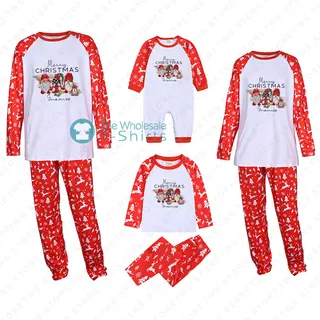 Merry Christmas Santa Gnomies Reindeer Family Pajamas Sets Sale