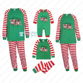 Cute Santa Gnomes Matching Christmas Family Pajamas Sets Sale