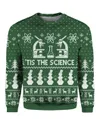 Tis The Science Christmas Sweater Green