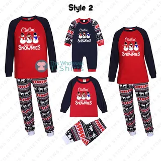 Chilling With My Snowmies Family Matching Pajamas Christmas Sale
