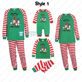 Best Gnomies Family Matching Christmas Pajamas Set Sale | Chilling With Gnomies Xmas Holiday PJs