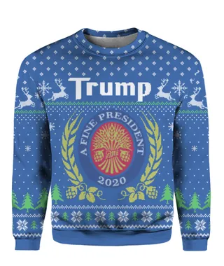 Trump Christmas Sweater Royal