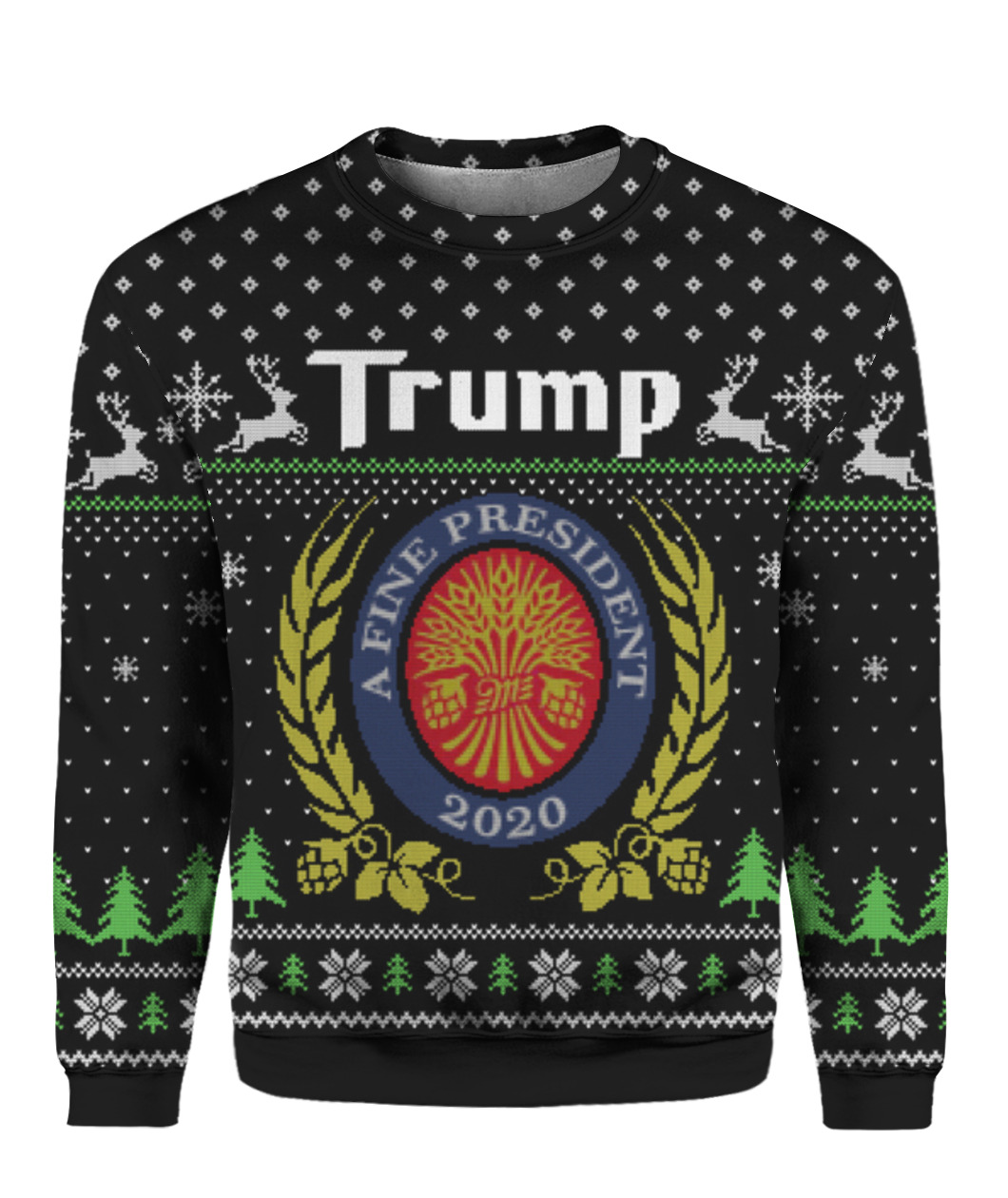 Trump Christmas Sweater Black