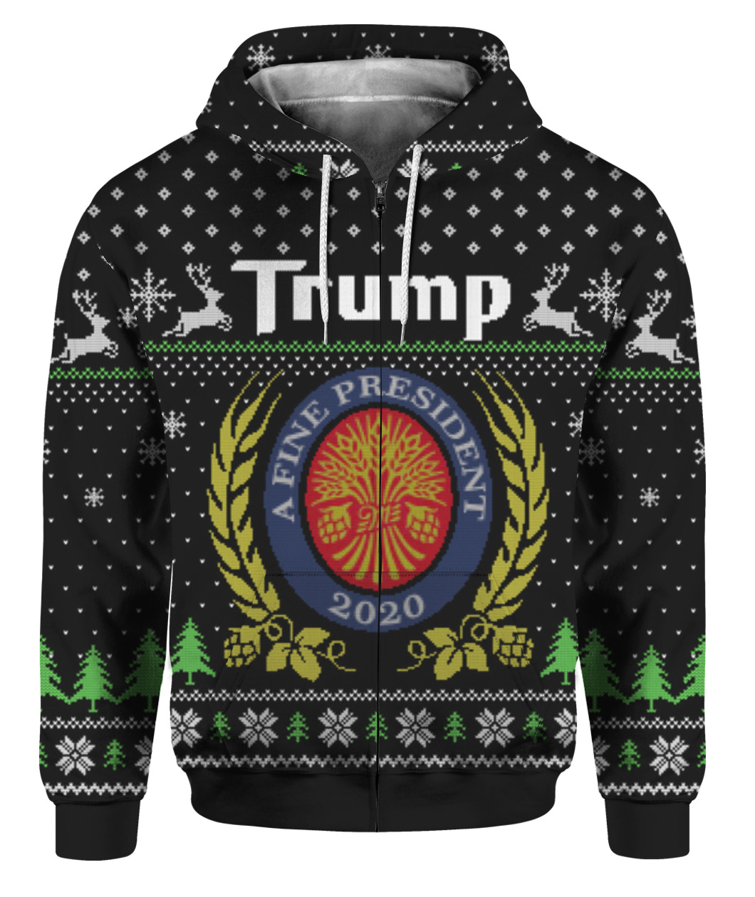 Trump Christmas Sweater Black - variant image 1