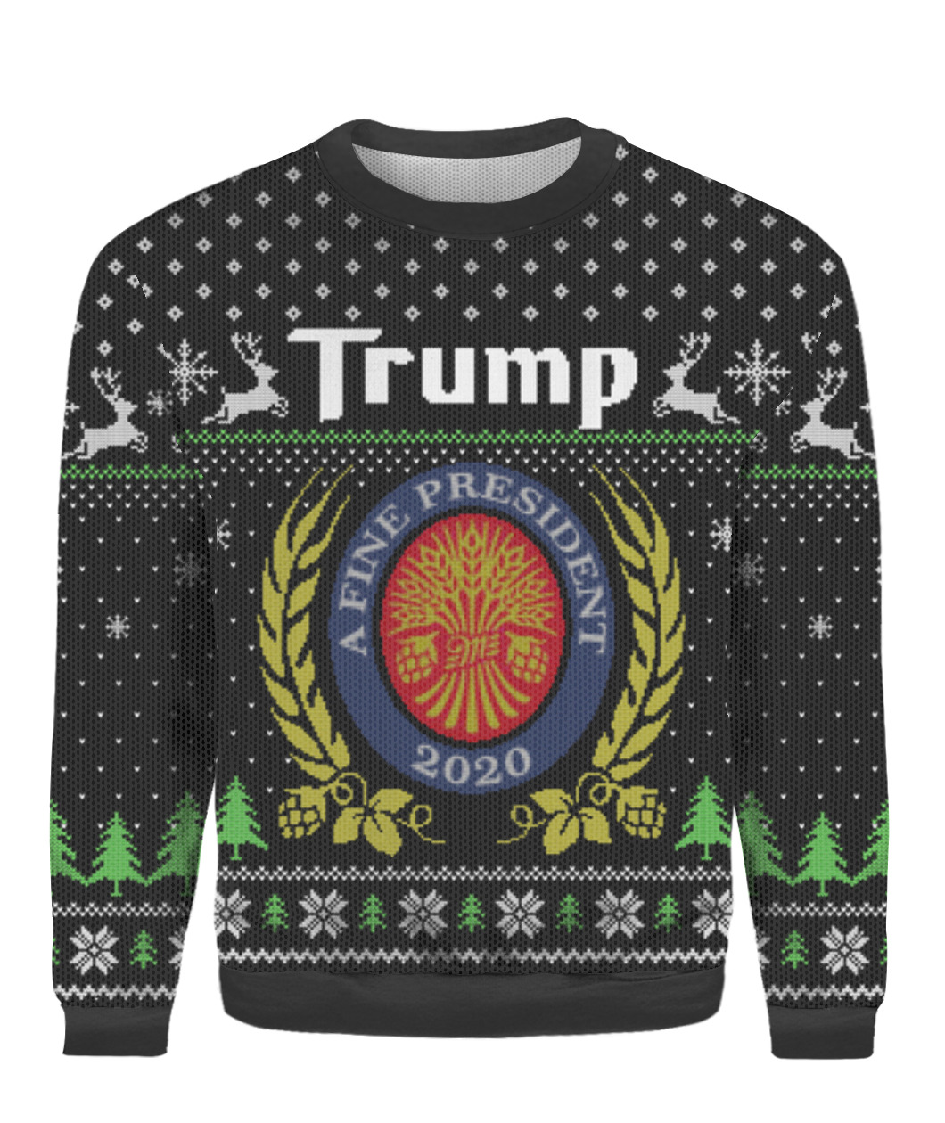 Trump Christmas Sweater Black
