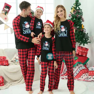 Best Snowman Let It Snow Christmas Pajamas Family And Dog | Matching Xmas PJs For Sale