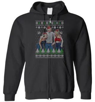 Three's Company Ugly Christmas Zip Hoodie