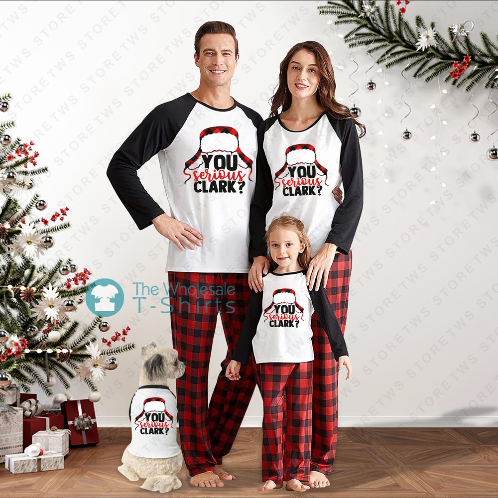 You Serious Clark Xmas Hat Matching Family Pajamas | Xmas PJs Matching Designs For Family - variant image 1