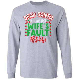 Ultra Cotton Mens Dear Santa It Was My Wifes Fault Christmas T-Shirt