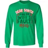 Dear Santa Wifes Fault Christmas Season Cotton Sweater For Spouse