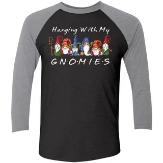 Hanging With My Gnomies Christmas Unisex Long Sleeve T-Shirt | Best Gnome Shirt Ideas For Christmas