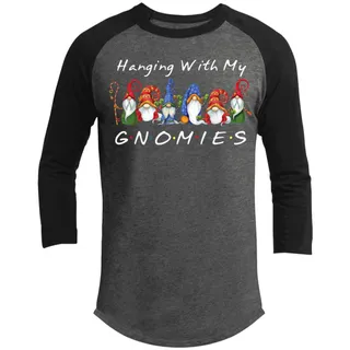 Gnome Long-Sleeve Unisex Shirt For Christmas Holiday | Hanging With My Gnomies Christmas Tee Shirts