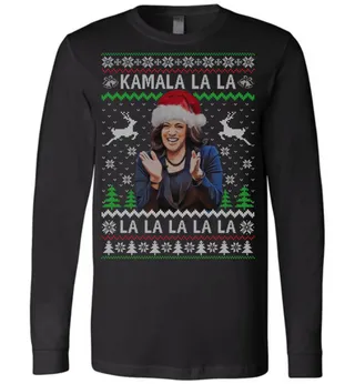 Kamala Harris Ugly Christmas Long Sleeve T-Shirt For Men Women