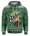 Biden The Quicker Fucker Upper Christmas Sweater Green - variant image 1