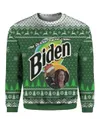 Biden The Quicker Fucker Upper Christmas Sweater Green