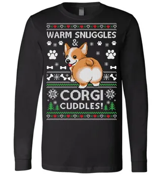 Corgi Ugly Christmas LS T-Shirts