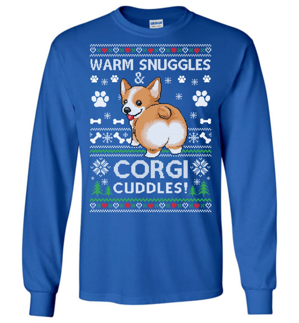 Corgi Ugly Christmas LS T-Shirt - variant image 1