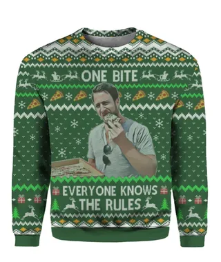 One Bite Ugly Sweater Green