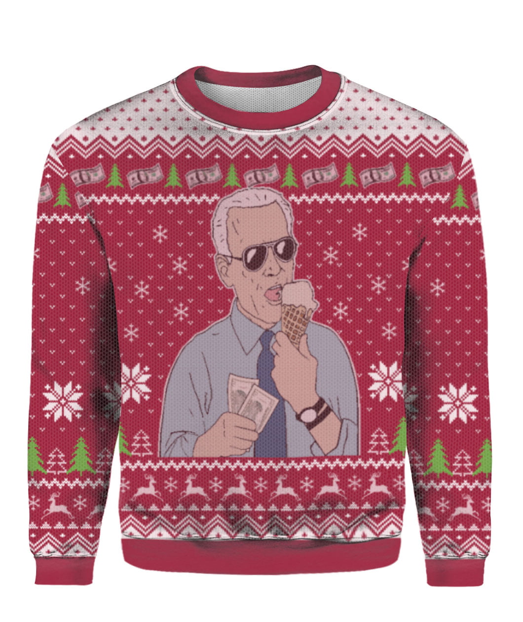Biden Ugly Sweater Red - variant image 1