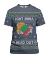 Ight Imma Head Out Santa Christmas Sweater Navy | Best Christmas Sweater