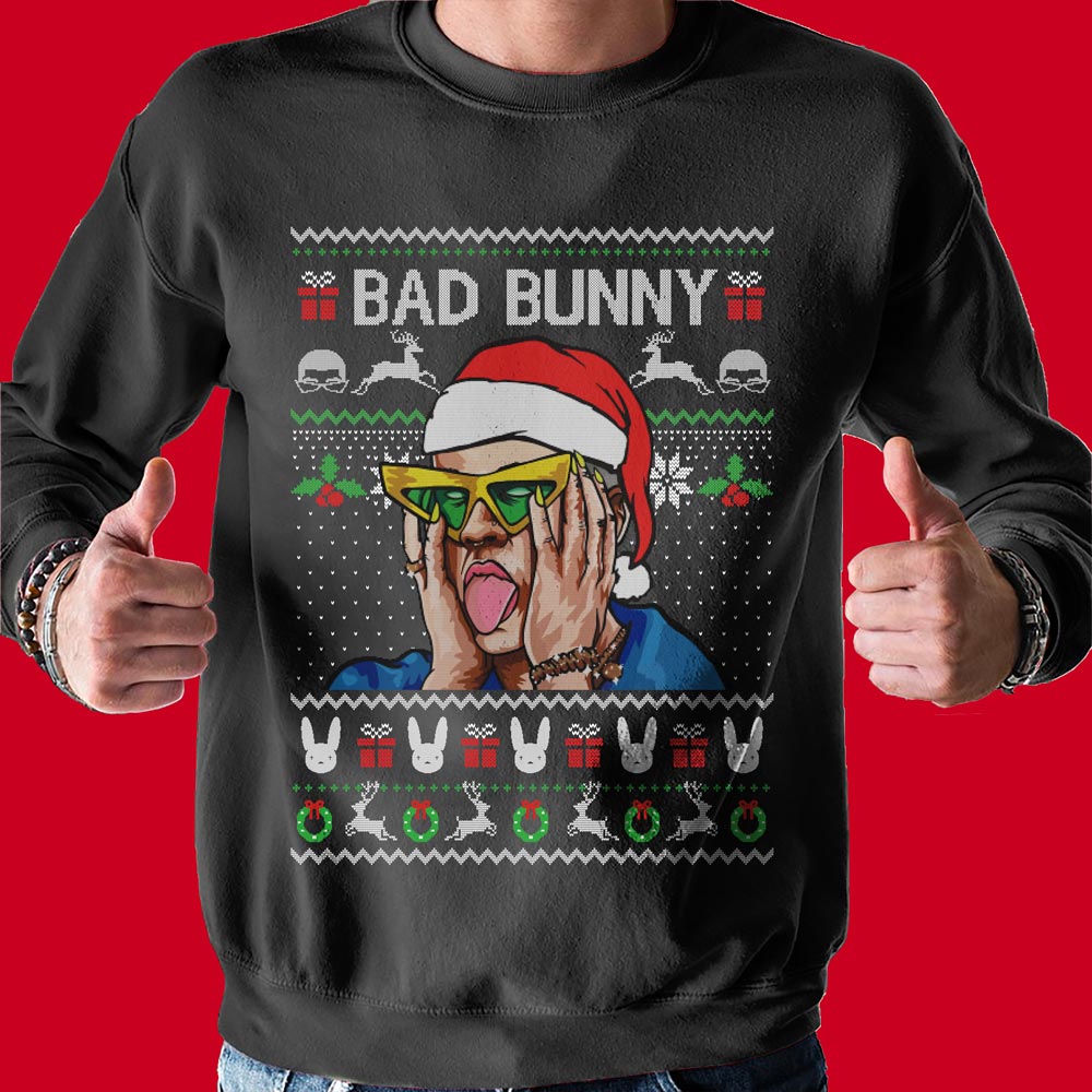 Bad Bunny Funny Unisex Ugly Christmas Sweater